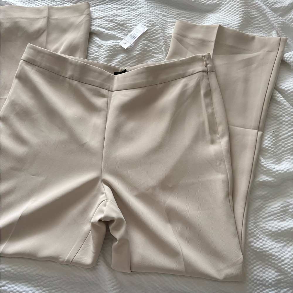 Ann Taylor Tailored Fluid Crepe Trouser in Ivory Whisper - Picture 4 of 13